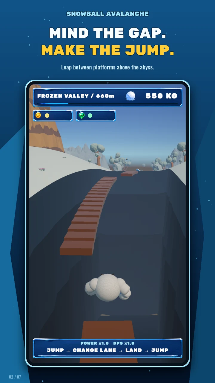 Jump between narrow platforms above a deep chasm